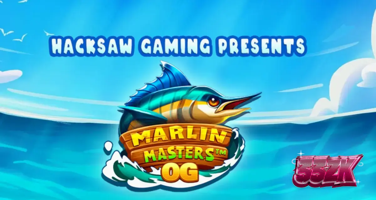 Tampilan layar permainan slot Marlin Masters OG dengan tema memancing di laut lepas.